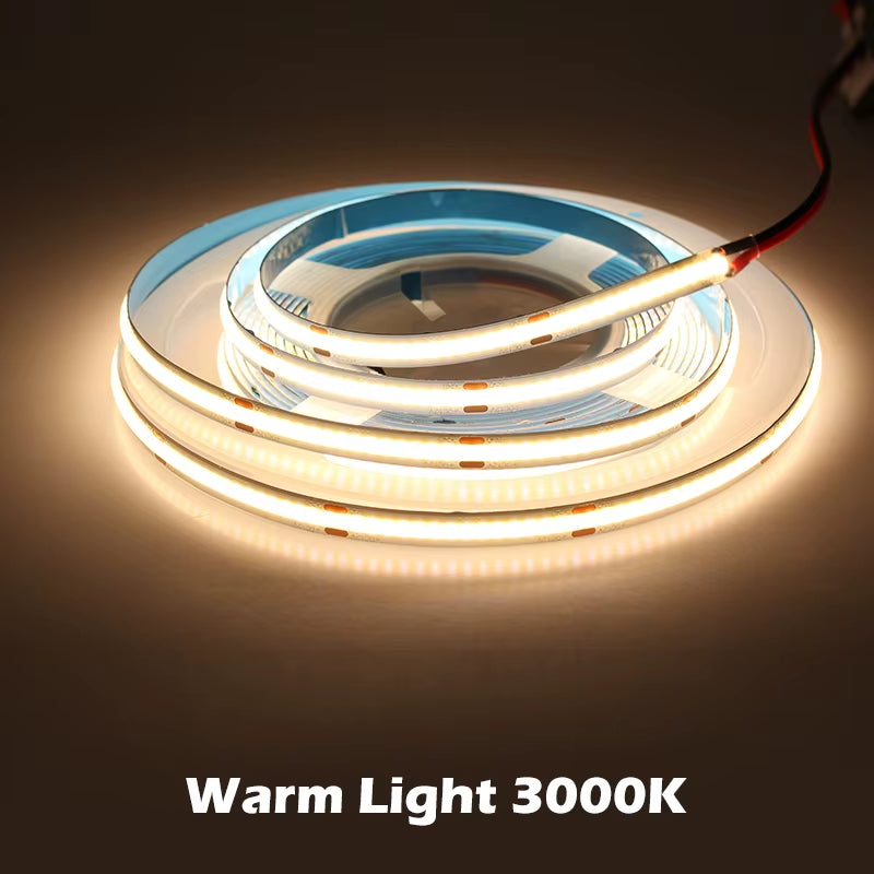 DC12V 24V 384 Leds COB LED Strip 630Leds RGB Flexible COB LED Lights Red / Greeen / Blue / Ice Blue / Pink / Gold LED Tape 5M.