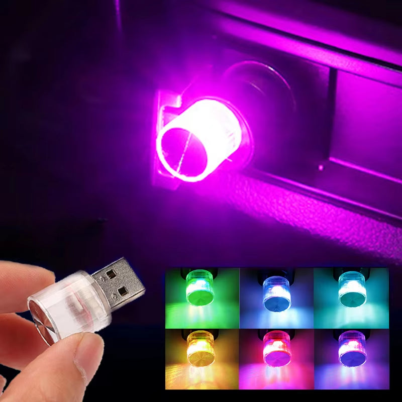 Led Interior Lights USB Mini Flashlight Interior Ambient Lighting Decorative Lamp Indoor Lighting Flashlight Rgb Gradient Color