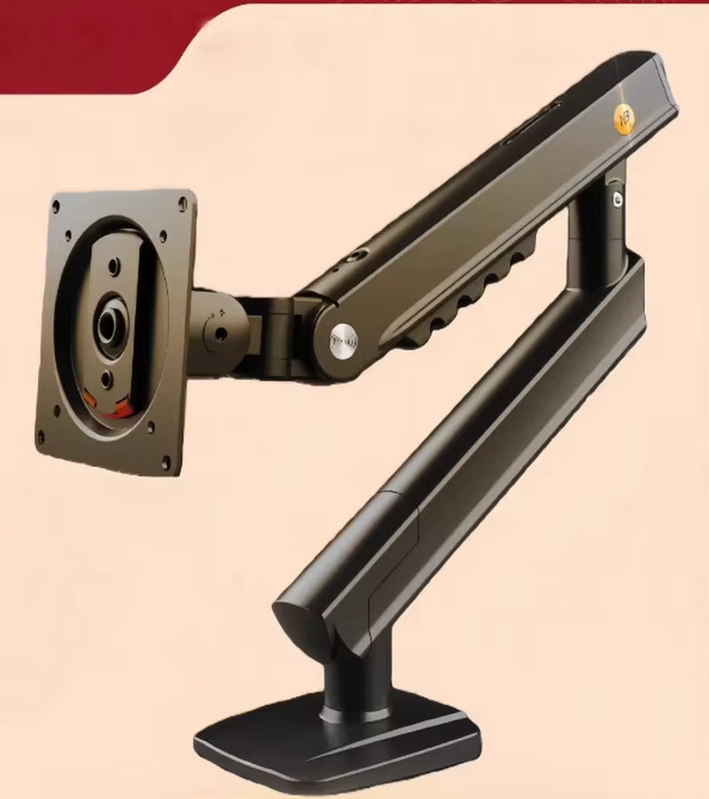 NB NEW F80 17-30" 2-9Kg Dual Arm Air Press Gas Spring Vesa 100X100 Monitor Desk Mount Stand Clamp Grommet Base PC Desk Holder