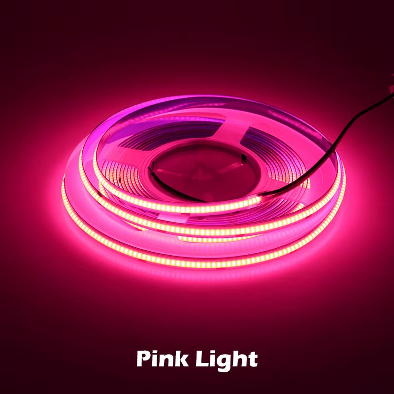 DC12V 24V 384 Leds COB LED Strip 630Leds RGB Flexible COB LED Lights Red / Greeen / Blue / Ice Blue / Pink / Gold LED Tape 5M.