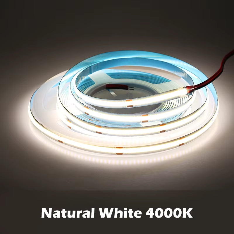 DC12V 24V 384 Leds COB LED Strip 630Leds RGB Flexible COB LED Lights Red / Greeen / Blue / Ice Blue / Pink / Gold LED Tape 5M.