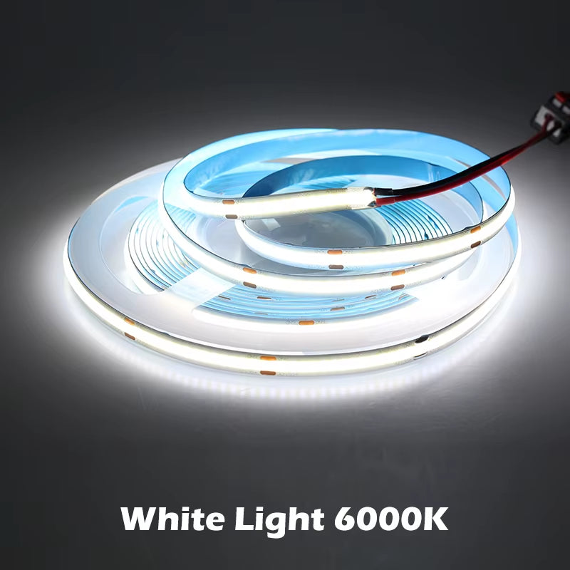 DC12V 24V 384 Leds COB LED Strip 630Leds RGB Flexible COB LED Lights Red / Greeen / Blue / Ice Blue / Pink / Gold LED Tape 5M.